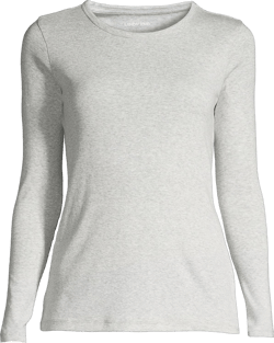 Lands' End Women's Cotton Rib Knit T-Shirt
