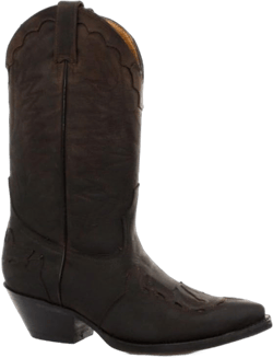 Grinders Arizona HI Unisex Leather Cuban Heel Cowboy Boots Black 13 Brown