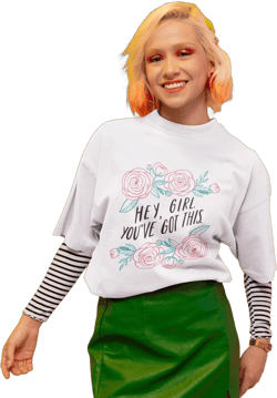 Hey Girl You Got This Woman Tee Perfect Gift Motto Shirt Feminist Shirt Woman tshirt Graphic Tee Shirt girl tshirt Digital Print Cotton Tee