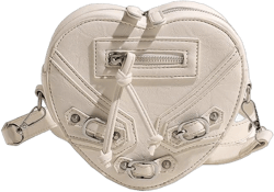 HOKMAH Fashion Crossbody Bag for Women, Cute Shoulder Sling Purse Grunge PU Aesthetic Crossbody Bag Women Ladies Harajuku (white) White