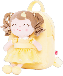 Gloveleya Kids Backpack Girl Backpack Toddler Girl Backpacks with Stuffed Bunny Toy Rose Red 9'' A01bunny Rose Red