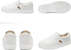 STQ Slip on Shoes for Women Loafers Comfort Casual Low Top Sneakers 8 Vanilla White