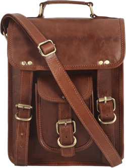 URBAN LEATHER 12 inch Small Messenger Bag Shoulder Bags Cross Body Brown Vintage Satchel Handbag for Men Women Tablet Purse