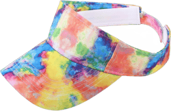 Tie Dye Visor Women Baseball Cap Women Visor Outdoor Sports Visors Womens Summer Sun Cap 18 Years Assorted Color