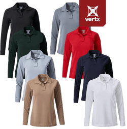 Vertx Womens Tactical Polo Shirt, Long Sleeve T-Shirt, Breathable, Moisture-Wicking, Outdoor Performance Tactical Clothing