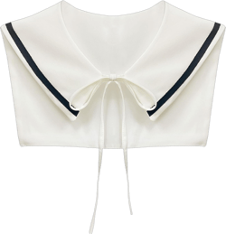 Sailor Collars Scarf for Women Top Fake Collar Necklaces Costume Shawl wraps Match Sweater Shirt Dress and T-shirt White