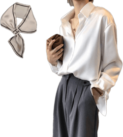 Pantete Womens Satin Silk Button Down Shirt Long Sleeve Casual Office Blouse Top Breathable & Silky