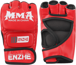 MMA Gloves UFC Gloves Boxing Gloves for Men Women Leather More Padding Semi-Finger Punching Bag Gloves for Kickboxing, Sparring, Muay Thai and Heavy Bag