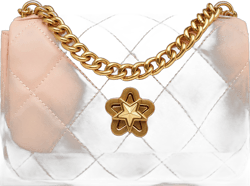 Women Quilted Crossbody Bag Genuine Leather Clutch Purse with Chain Strap Ladies Small Shoulder Handbags - Star Pink One Size Star Pink