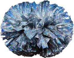 Hotfiary 2 Pack Cheerleading Pom Poms for Kids Girls, Metallic Cheerleader Pom Poms with Baton Handle for Women Adults, 12.6 Inch Diamond Iridescent Cheer Pom Poms for Teen Softball Dance Cheer Diamond Silver