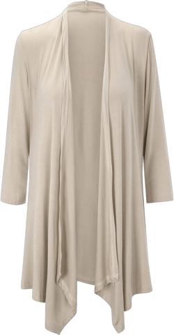 Summer Cardigans for Women Light Weight 3/4 Sleeve Drape Open Front Cardigan Casual Trendy Flowy Thin Beach Tops Khaki XX-Large