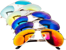 MIRRORED AVIATOR SUNGLASSES UNISEX  10 CHOICES