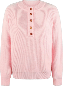 Women's Sweaters Casual Fashion 2024 Long Sleeved Knitting Solid Color Sweater Top Fall Clothes X-Large Pink