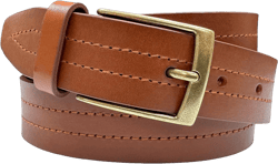 Men's Oil-Tanned Genuine Leather Dress Classic Belt 1-1/8"(30mm) or 1-3/8"(35mm) Wide One Piece Dress Belt Type 8 (35mm) - Tan 32