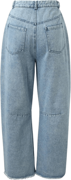 Women Jeans 2024 New Barrel Jeans Cropped Mid Rise Baggy Jeans Wide Leg Denim Pants Capri Jeans Ankle Denim Palazzo Pants