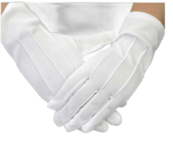 Kabuer White Gloves, The Perfect Accessories for Uniforms, Parades, and Formal Occasions, 6 Pairs, Unisex