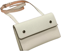 2024 New Genuine Leather Waist Bag Women’s Palm Print Small Square Bag Mini Crossbody Envelope Bag For Women Handbag (Milkshake White, 18.5CM)