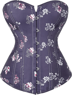 Women's Steampunk Classic Gothic Overbust Corset Tops Bustier Punk Rock Outfits Halloween Costume