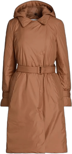 Ellis Light Down Trench Coat Woman Down Jacket Camel Size L Polyester In Beige