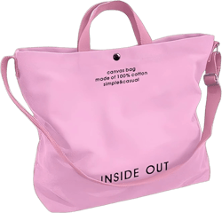 Canvas Tote Bag for Women-Large Cotton Crossbody Handbag with Adjustable Strap and Multiple Pockets for Work Travel Casual