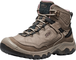 KEEN Women's Targhee 4 Mid Height Durable Comfortable Waterproof Hiking Boot 8.5 Wide Brindle/Nostalgia Rose