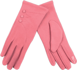 Women's Stylish Touch Screen Gloves with Button Accent & Fleece Lining