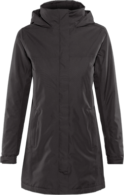 Helly-Hansen Womens Aden Insulated Waterproof Windproof Breathable Long Length Packable Hood Rain Coat Jacket 990 Black Small