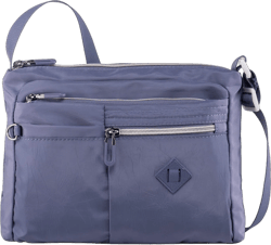 Medium Crossbodys Bags for Women Nylon Shoulder Purse - Multiple Pockets Cross Body Handbags Light Blue