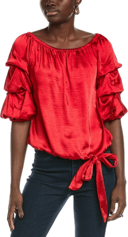 Vince Camuto womens  Off-The-Shoulder Top, l, Red