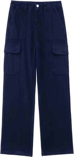 Cargo Pants Women Straight Leg Active Baggy Trousers Pants for Women Casual Water Resistant Work Pants with Pockets 01#navy X-Small