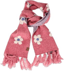 C.C Fall Winter Mulitcolored Flower Print Woven Scarf for Women One Size Heather Red