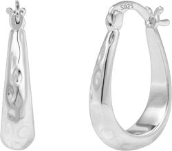 Alexcraft Hoop Earrings for Women Sterling Silver Oval Hoop Earrings Hypoallergenic U Shaped Hoops Earring for Jewelry Gifts