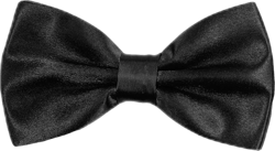 Hanerdun Mens Satin Bow Ties Pre-Tied Formal Wedding Party Adjustable Neck Neckties Black