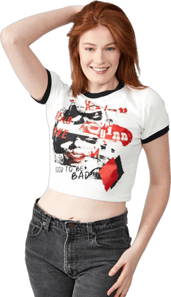 Batman Harley Quinn Glitter Print Crew Neck Short Sleeve Women's White Baby Tee White X-Large