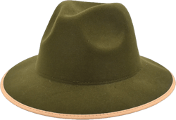 Charmgo Trucker Hat Clearance, Woolen Top Hat Two Color Edging Hat Womens Flat Brimmed Jazz Hat Mens European and American Popular Two Color Hats Bucket Hat Baseball Cap, Sun Hats for Women Army Green