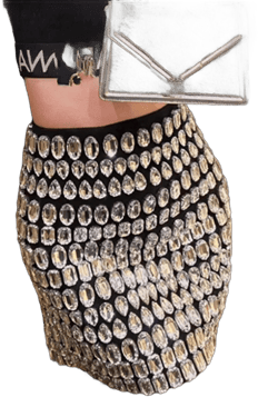 Women Celebrity Beading Rhinestone Black Mini Bodycon Bandage Skirt 2024 Designer High Waist Party Office Lady Elegant Skirt