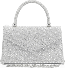 Women's Luxury Rhinestone Decor Shiny Evening Bag Party Clutches Wedding Purses Cocktail Prom Handbags