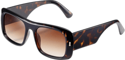 Heptagram Sunglasses for Women Men Fashion Trendy Retro Sun Glasses 90’s Y2K Vintage Oversized Square Style Shades Tortoiseshell Gradient Brown