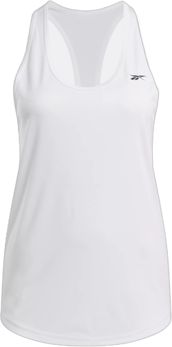 Reebok Workout Ready Mesh Back Tank Top Womens Athletic Tank Tops XX Small White