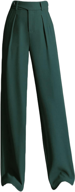 Women Casual High Waist Wide Leg Pant Quick-Dry Trousers Straight-Leg Loose All Seasons Dress Pants 3X-Large Green