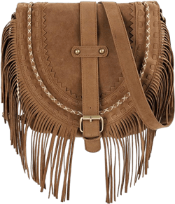 Faux Suede Fringe Crossbody Bag Western Bohemian Purses and Handbags for Women Khaki