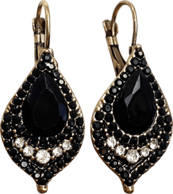 Unique Bohemian Vintage Sparkly Crystal Colorful Round Flower leverback earrings Boho Retro Bronze Circle Beaded Flower Floral Dangle Drop Earrings for Women Black 12