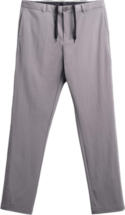 Ministry of Supply Men's Pace Tapered Chino, Stretchy, Slim, Fit Summer Pants, Chinos Pants for Travel, Work & Casual Wear 38W x 35L Tall Medium Grey