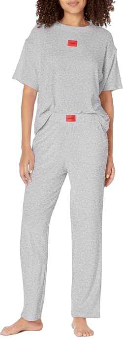 HUGO Women's Jersey Loungewear Set X-Small Soft Grey Melange
