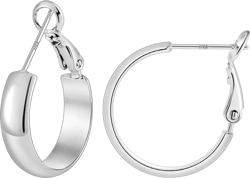 Gacimy Gold Hoop Earrings for Women, 14k Real Gold Plated with 925 Sterling Silver Post, Hypoallergenic Lightweight Thick Gold Hoops Earrings for Women Trendy 20MM Silver