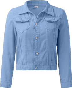 Baocc Denim Jacket Women's Basic Solid Color Button Down Denim Cotton Jacket with Pockets Denim Jacket Coat,Jean Trucker Jacket Blue