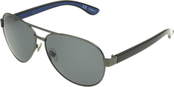 Dockers Men's Bo Sunglasses Polarized Aviator, Gunmetal, 54mm