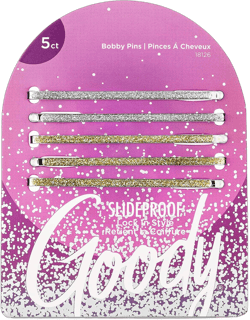 Goody Holiday Ball Enameled Bobby Pin Set - 5 Count, Silver and Gold - Hair Accessories for Men, Women, Boys and Girls to Style With Ease and Keep Your Hair Secured - For All Hair Types Silver 1ct