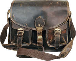 Ruzioon- Buffalo Leather Crossbody Purse For womens | Vintage look | Handcrafted Artistry | Genuine Leather Satchel | Adjustable Strap | Multiple Compartments | External Zipper Pocket | 12" x 10" x 4"