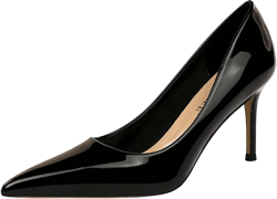 JOEupin Women's High Heel Slip on Pumps Pointed Toe Classic Fashion 3inch Party Stiletto Heels Dress Office Shoes 014 4 Black